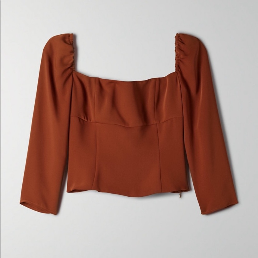 Aritzia Cabo Square Neck Blouse